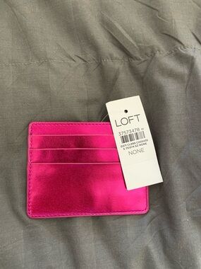 LOFT Metallic Fuchsia Card & Key Card Holder